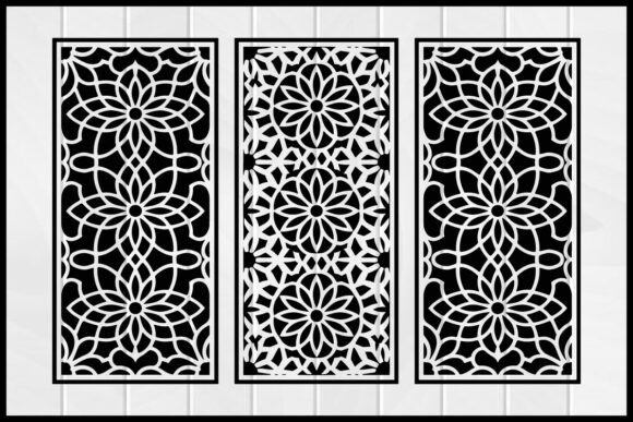 20 Set Ornamental Floral Panel SVG Set: Graphics & Illustrations