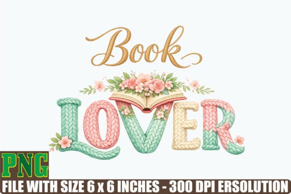 Book Lover Floral Reading PNG: Editorial Graphics & Illustrations