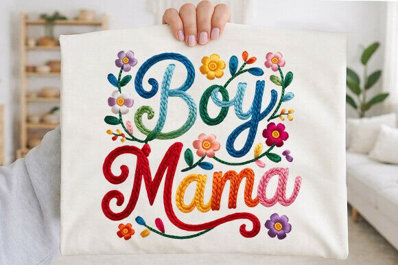 Boy Mama Floral PNG, Mom Life PNG