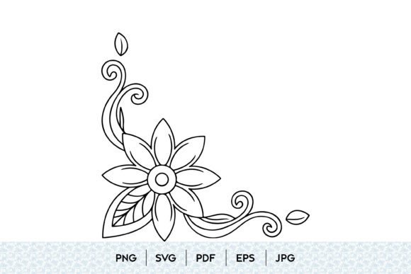 Floral Corner Border Line Art SVG: A Designer's Review of Graphics and Illustrations