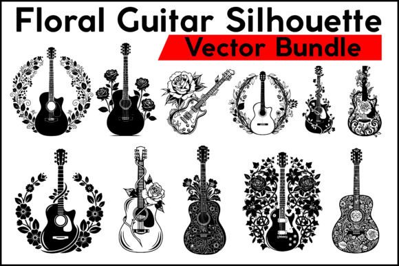 Floral Guitar Silhouette Vector Bundle Review