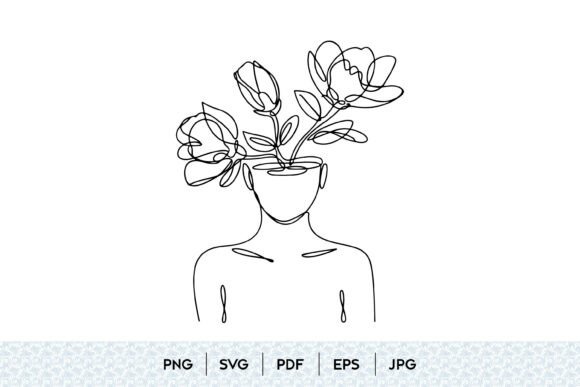 Floral Mind One Line Art Portrait: Premium Graphics & Illustrations Review