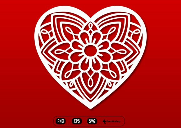 Floral Zentangle Heart Cut File: Graphics & Illustrations for Handmade Crafters