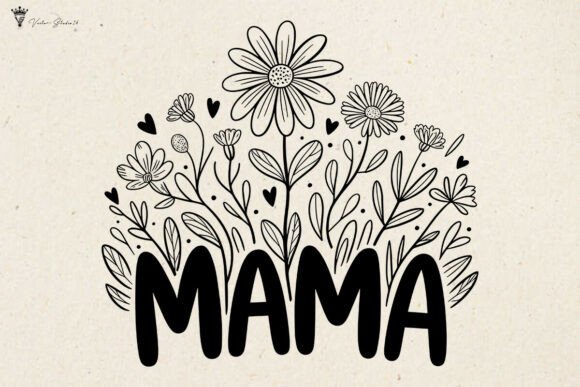 Mama Floral SVG PNG: Graphics & Illustrations Review