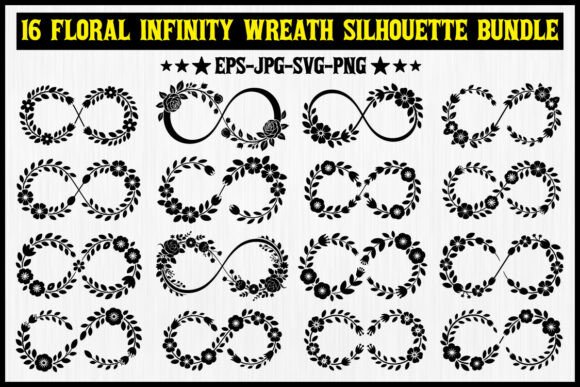 Review: 16 Floral Infinity Wreath Silhouette Set for Real Embroidery