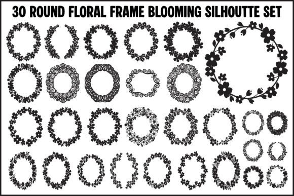 Round Floral Frame Blooming Silhouette Review
