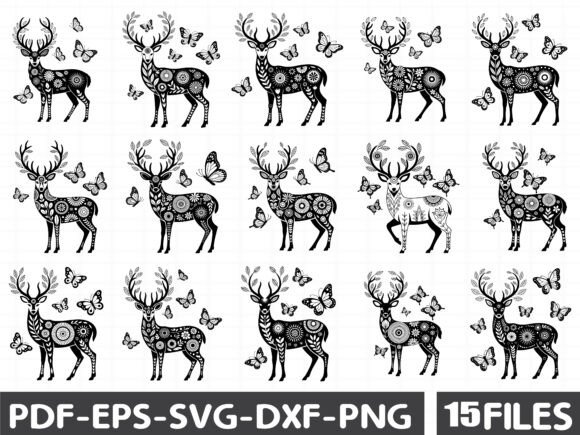 Spring Floral Young Deer Graphics & Illustrations