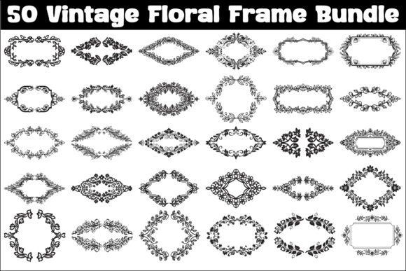 Vintage Floral Frame Vector Bundle Review