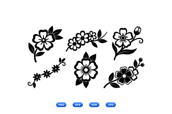 Vintage Floral SVG Clipart Pack: Graphics & Illustrations